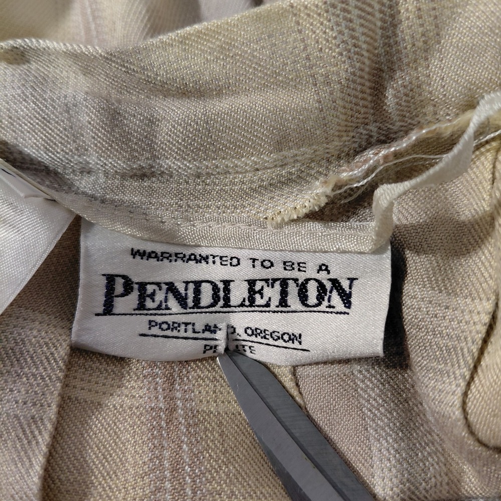 Pendleton Women's Sz 2 Yellow Plaid Pleated Short Skirt 100% Rayon Clueless READ - Picture 6 of 12